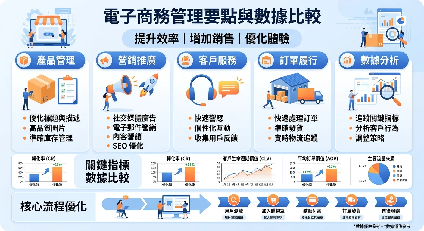電商經營技巧 2026：10 個提升營收的實戰策略（PTT 過來人分享）相關的視覺化資訊圖，展示核心概念與數據對比